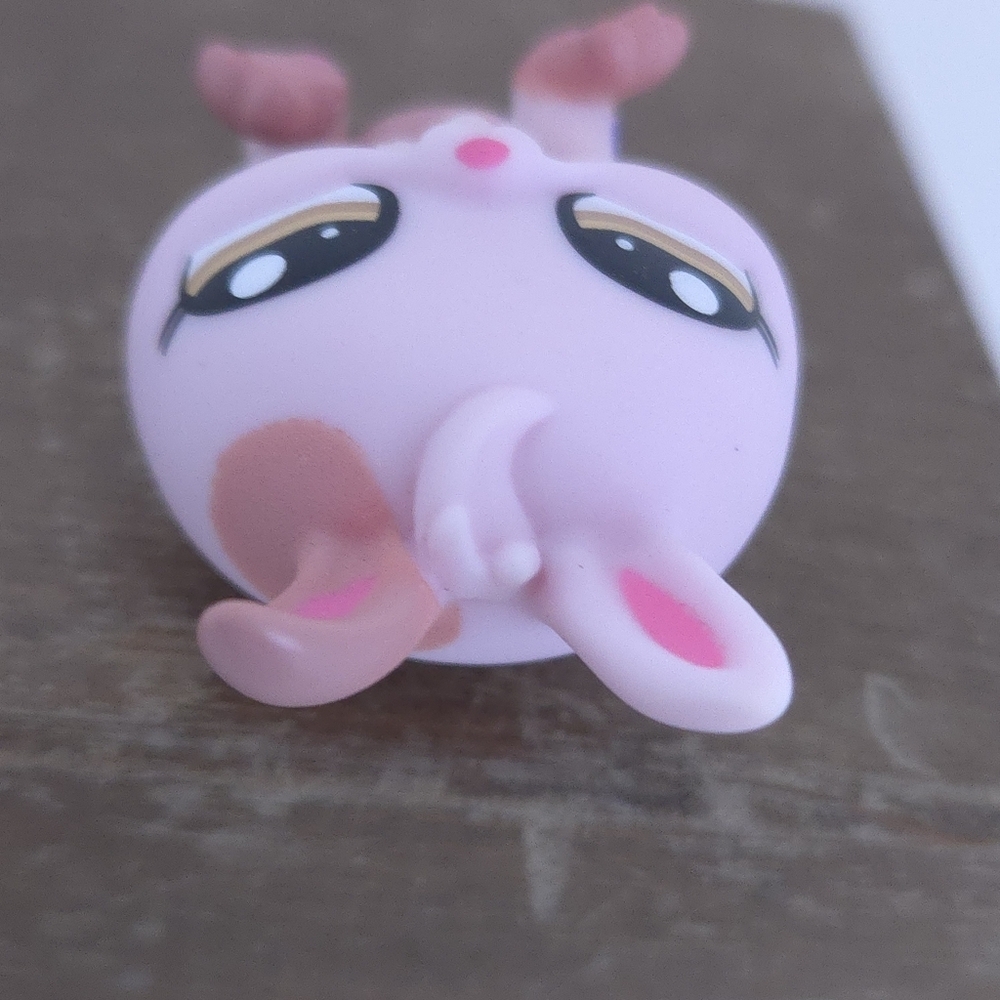 Littlest Pet Shop LPS Pink Patch Bunny #1366 - Picture 7 of 12